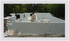 Advantage ICF Blocks snap together using the patented interlock technology for straight, strong walls
