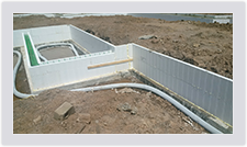 Advantage ICF blocks allow you to create steps in your foundation 