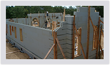 Advantage ICF blocks can be used for walls all the way to the roofline