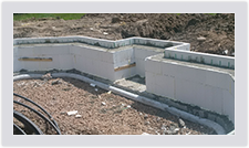 Advantage ICF Blocks snap together using the patented interlock technology for straight, strong walls