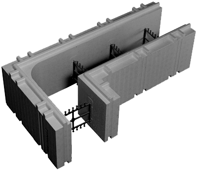 6” 90 degree corner height adjuster  Advantage ICF Block 